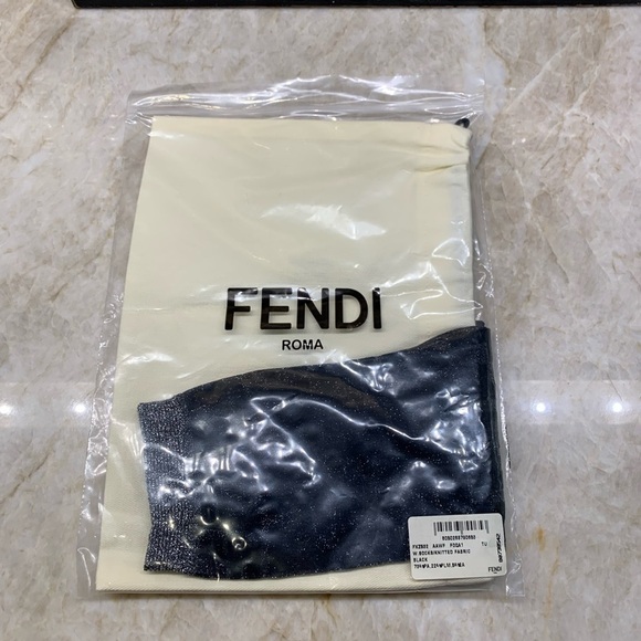 FENDI Black Short Lurex Socks - Picture 6 of 9